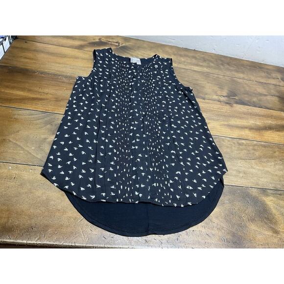 Dolan Left Coast Collection Black Sleeveless Pleated Blouse Size XS - Picture 4 of 10